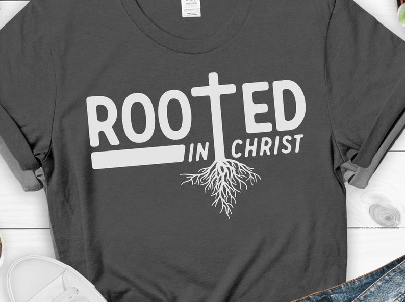 Rooted in Christ svg Christian svg dxf png Christian Quote | Etsy