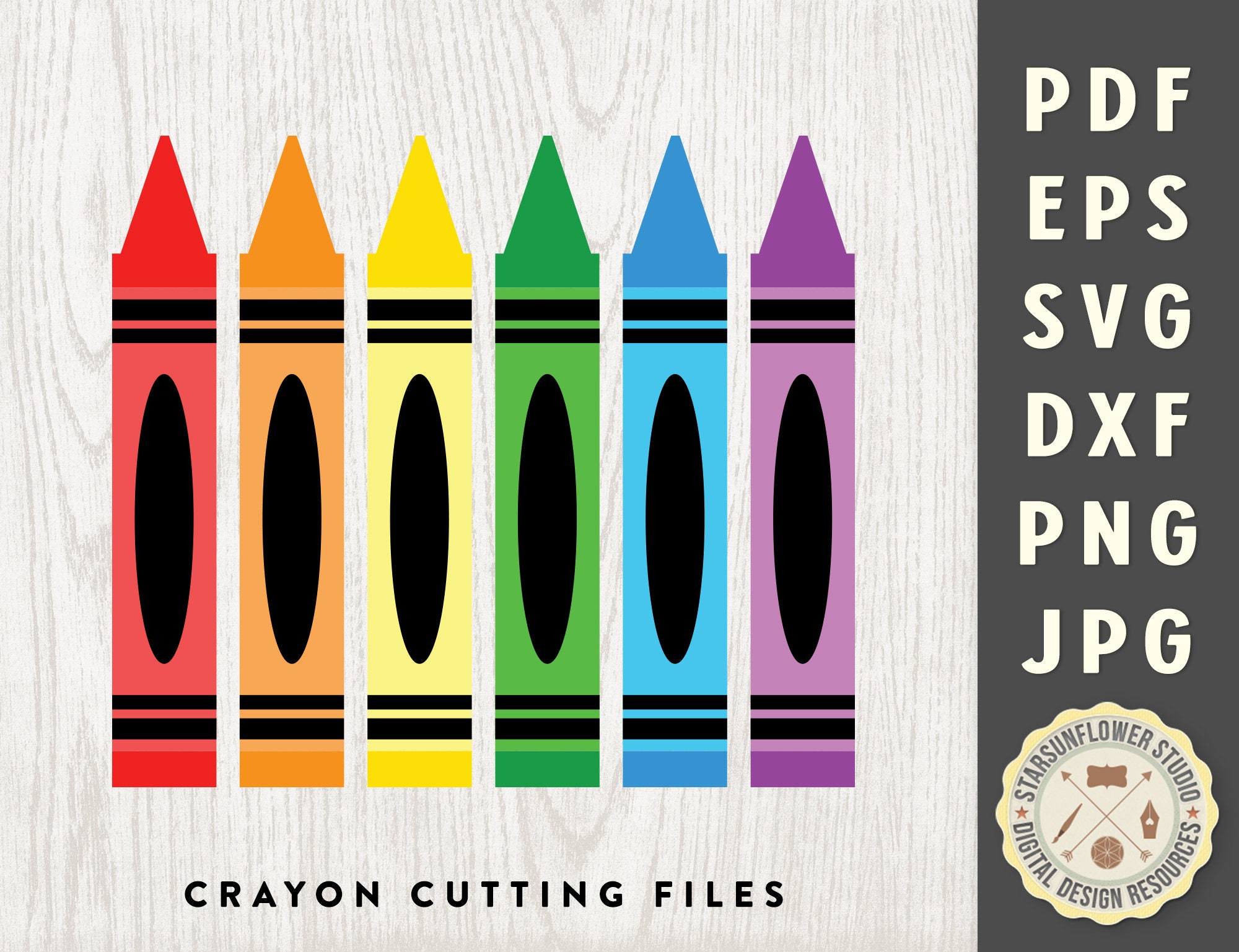 Crayon SVG Crayon Clip Art Cut Files for Cricut Silhouette Etsy
