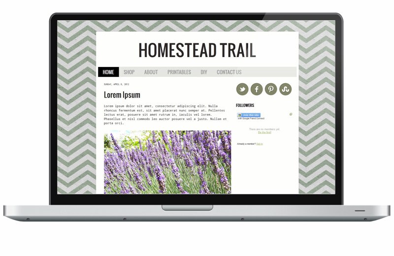 Homestead Trail Premade Blogger Template | Etsy