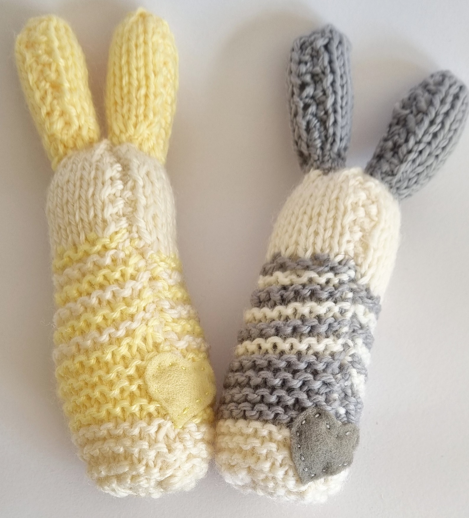 Cute Knitted Rabbit Baby Rattles Set of 2 Easter Gift Etsy