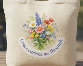 Grace Carries Me Through Digital Design 300 DPI  PNG