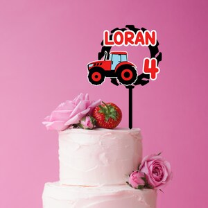 Cake Topper Tractor - Farm Birthday Decoration