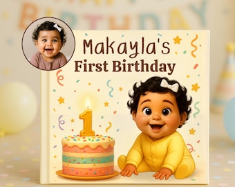 Personalized 1st Birthday Book for Baby, Custom Storybook with Name, Keepsake Gift for Boys & Girls