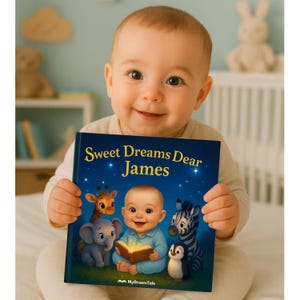 Libro per neonati personalizzato con nome, libro per il primo compleanno del neonato, libro di fiabe della buonanotte personalizzato per bambini, regalo per baby shower, libro dei ricordi per bambini piccoli