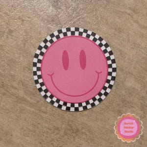Checkered Smiley Sticker