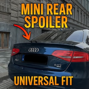 Universal Mini Car Spoiler – Carbon Fiber Look Rear Trunk Wing, Easy Install Adhesive Small  decoration Lip Spoiler for All Vehicles & SUVs