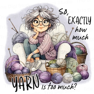 糸編みの生意気な透明PNGクリップアート：面白い皮肉なデジタルダウンロード、おどけた言葉、大人のユーモアの引用