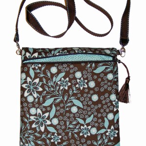 PDF Sewing Pattern iPad Mini Kindle Fire 7 Tablets Nook eReader case cover, padded with zipper, shoulder strap, fully lined Chloe image 2