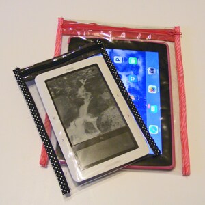 PDF Sewing Pattern Tammy Clear Vinyl Pouch, iPad, iPad Mini, tablets, Kindle, Nook, Travel Quart, custom sizing image 2