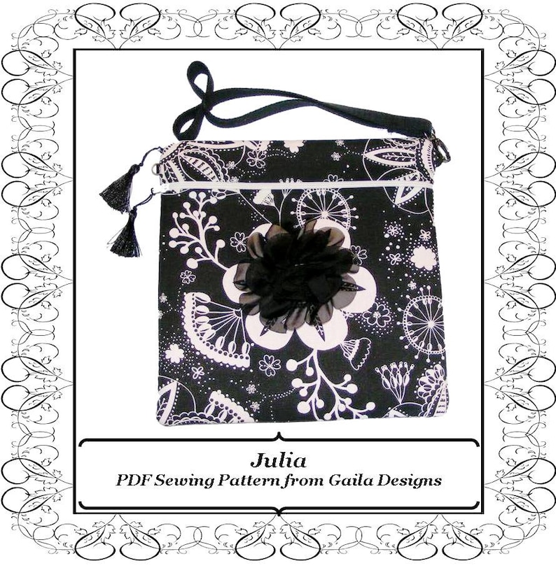 PDF Sewing Pattern iPad 1, 2, 3 or 4, iPad Air 1,2, iPad Pro 9.7, or other tablets, cover with pocket zipper handles fully lined Julia image 1