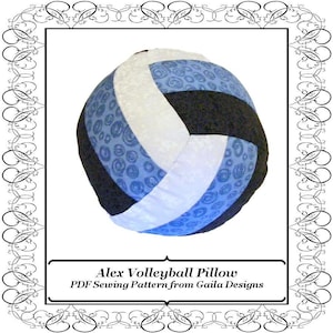 Volleyball or Water Polo Pillow PDF Sewing Pattern DIY home decor "Alex"