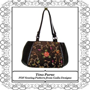 PDF Schnittmuster Tina Geldbörse, große Stofftasche mit zwei Henkeln oder Schultergurt, drei Varianten.