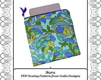 PDF Sewing Pattern iPad, iPad Air, iPad Pro 9.7 or other tablet computers case cover simple square with zipper fully lined "Sara"