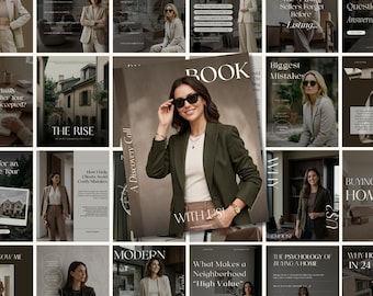 400+ Real Estate Instagram Templates | Luxury Realtor Social Media Canva Posts