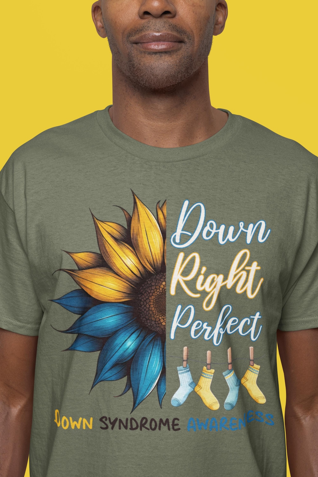 Down Right Perfect Shirt | Down Syndrome Awareness Tee | Sunflower ...
