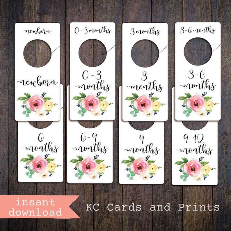 Nursery Closet Dividers Newborn to 5T to Print Yourself for Etsy