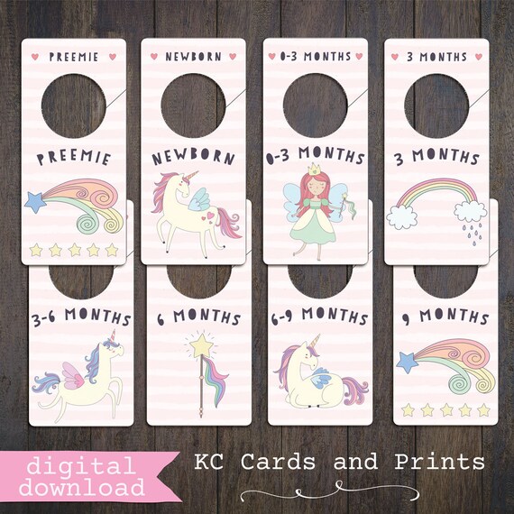 Unicorn Nursery Princess Nursery Baby Closet Dividers Etsy