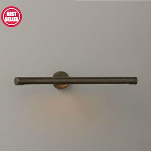 Handmade Modern Brass Wall Sconce – Minimalist Picture Light / hardwire / plug-in