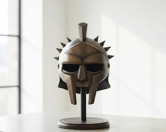 Handmade Maximus Gladiator Helmet Authentic Russell Crowe Inspired Steel Armor