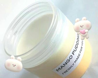 mango custard pudding Slime: ASMR Sensory Toy (4 oz)