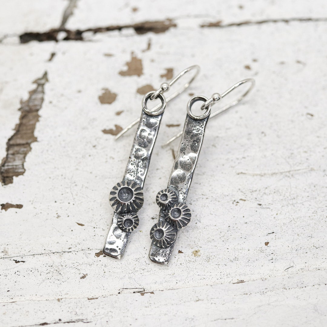 Barnacle Dangle Barnacle Bar Dangle Earrings in Sterling Silver. Barnacle Collection ...