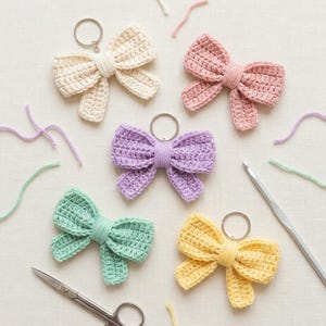 Motif nœud facile au crochet | Applique porte-clés | Débutant absolu | Conditions d'utilisation des États-Unis | Téléchargement instantané