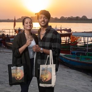 Sacred Geometry Sunrise Eco Tote Bag