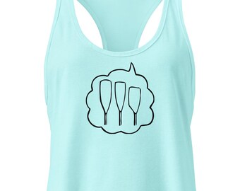 Camiseta de tirantes con remos, camiseta deportiva para mujer, camiseta de tirantes con espalda deportiva, regalo para remero, remo, kayak, náutica, camiseta para exteriores, naturaleza