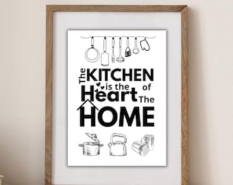 Kitchen Wall Prints | Printable Digital Wall Art PDF Download Home Decor Inspirational Poster for Living Room, Kitchen
