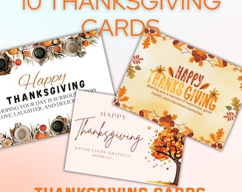 Tarjetas imprimibles de Acción de Gracias: Deseos festivos, tarjeta de 13 x 18 cm (descarga digital)