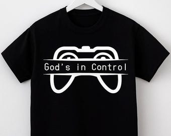 Christian Gamer T-Shirt: "God's in Control" Unisex Graphic Tee