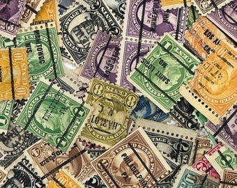 50 Pre-Cancelled US Stamps from 1920’s and 1930’s.