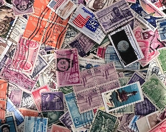 150 Vintage Used Stamps from USA