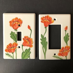 California Poppy switchplates