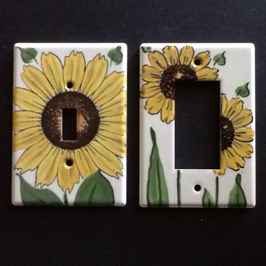 Sunflower Light Switch Plates - Etsy