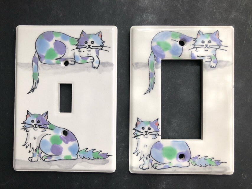 cat light switch cover