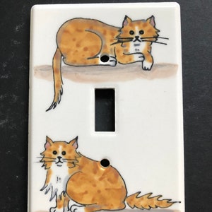 Orange kitty switch plates