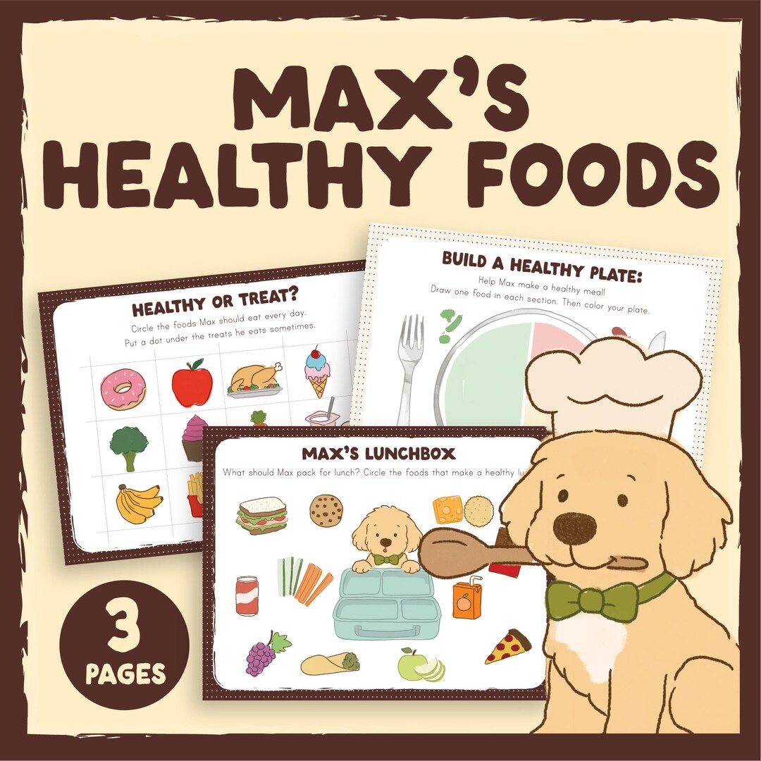 Kids Healthy Eating Worksheets – Printable Learning Activities (digital ...
