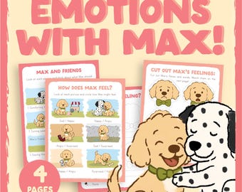 Große Gefühle machen Spaß! | Emotionen Arbeitsblatt für Kinder | Ausdruckbare SEL Aktivitäten mit max