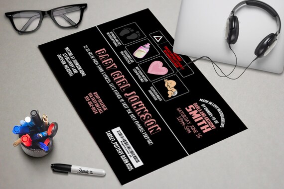 Baby Packaging Delivery Printable Baby Shower Invitation Quirky