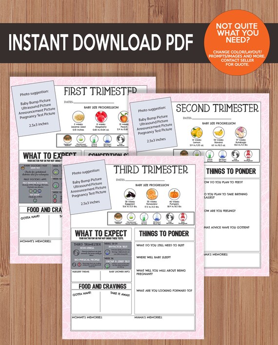 Printable Pregnancy Journal - Pink Scribbles - LGBT, Same Sex Parents, Pregnancy Planner, Adopted, IVF, IUI, Frozen Embryo, Conception Il_570xn