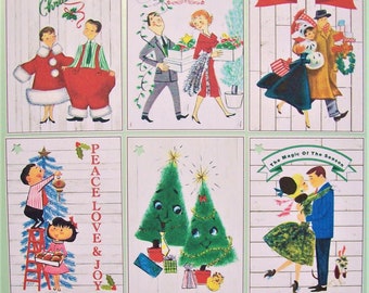 1950s Vintage Christmas Tags - Pack 9