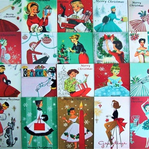 XMAS SALE!! Vintage Retro Xmas Cards/Envelopes - Pk 6. CHOOSE Design (2.99 Shipping Extra Packs)!!