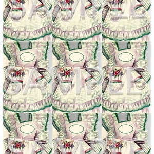 Etiquetas penduradas para preços de roupas/culinária/artesanato vintage dos anos 1950 - atacado Pk 50