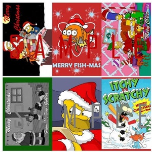 KERSTVERKOOP!! Vintage retro kerstkaarten/-enveloppen: 6 per pak: KIES een ontwerp (2,99 extra verzendkosten)!!
