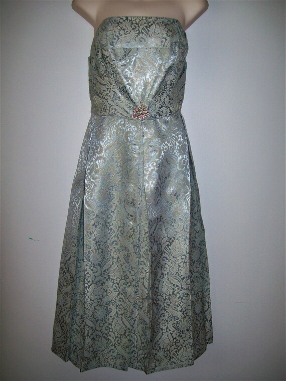 pale blue cocktail dress