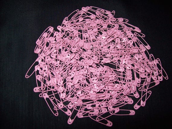Medium 28mm (Approx 1") x 100 Pk. Pink Safety Pins or CHOOSE COLOR.