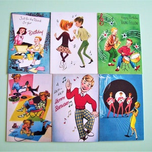 NEW "Rock'n'Roll Pack" - Set 6 Cards/Envelopes