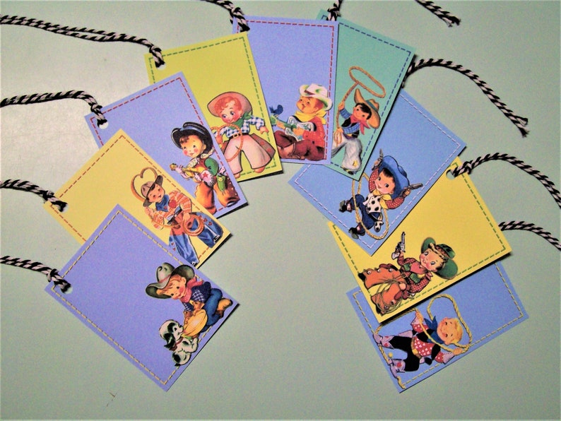 1950s Vintage Cowboy Price TagsCards 50 5 sheets+ WHOLESALE