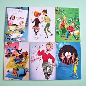 NEW "Rock'n'Roll Pack" - Set 6 Cards/Envelopes